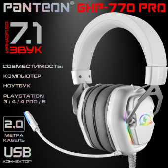 Наушники PANTEON GHP-770 PRO черные/белые